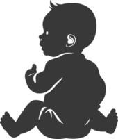 silhouet baby speelgoed- vol zwart kleur enkel en alleen vector