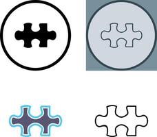 uniek puzzel stuk icoon ontwerp vector