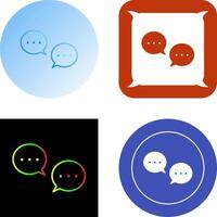 uniek gesprek bubbels icoon ontwerp vector