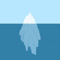 drijvend ijsberg Aan de oceaan vector