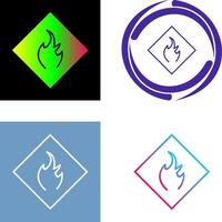 Gevaar van vlam icoon ontwerp vector