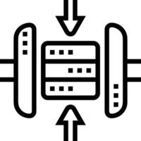 opslagruimte gegevens icoon symbool beeld voor databank illustratie vector