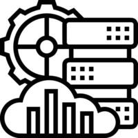 opslagruimte gegevens icoon symbool beeld voor databank illustratie vector