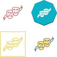 theater maskers icoon ontwerp vector