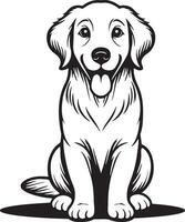 gouden retriever hond illustratie. vector