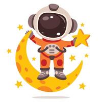 ruimte concept met een astronaut vector