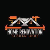 huis renovatie logo vector