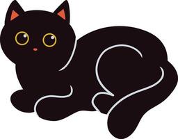 Internationale kat dag silhouet in schattig tekenfilm ontwerp en vormen. illustratie ontwerp vector