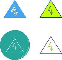 uniek elektriciteit Gevaar icoon ontwerp vector