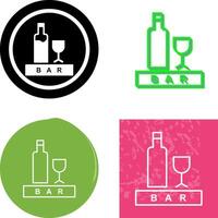 uniek bar teken icoon ontwerp vector