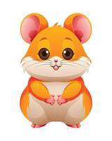 schattig hamster tekenfilm illustratie geïsoleerd Aan wit achtergrond vector