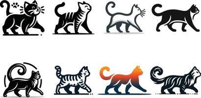 illustratie van kat logo reeks illustratie vector