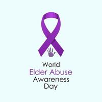 wereld ouderling misbruik bewustzijn dag is opgemerkt elke jaar Aan juni 15. vector