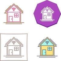 slim huis icoon ontwerp vector