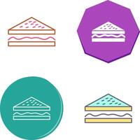 uniek belegd broodje icoon ontwerp vector