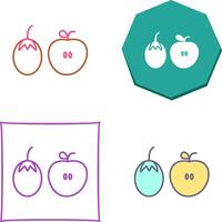 fruit en vgroenten icoon ontwerp vector