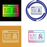 online certificaat icoon ontwerp vector