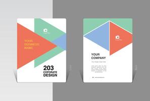 brochure concept met kleurrijk driehoeken vector