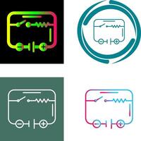 elektrisch stroomkring icoon ontwerp vector
