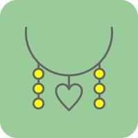 ketting gevulde geel icoon vector