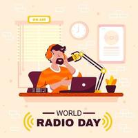 wereld radio dag omroep concept