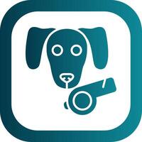 hond glyph helling hoek icoon vector