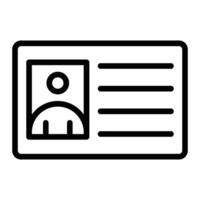 ID kaart lijn icoon ontwerp vector