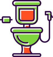 toilet gevulde ontwerp icoon vector