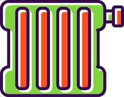 radiator gevulde ontwerp icoon vector