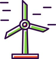 wind energie gevulde ontwerp icoon vector