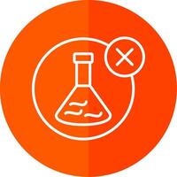 Nee chemisch lijn rood cirkel icoon vector