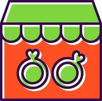 ringen winkel gevulde ontwerp icoon vector