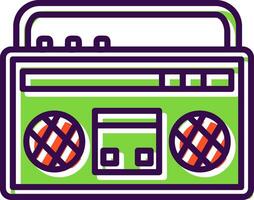 boombox gevulde ontwerp icoon vector