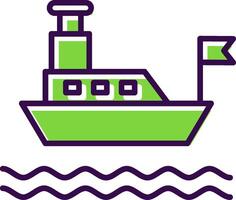 veerboot gevulde ontwerp icoon vector