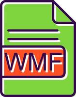 wmf het dossier formaat gevulde ontwerp icoon vector