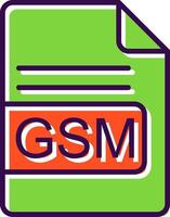 gsm het dossier formaat gevulde ontwerp icoon vector