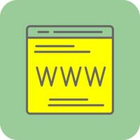 web bladzijde gevulde geel icoon vector