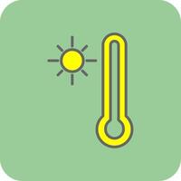 thermometer gevulde geel icoon vector