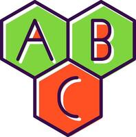 alfabet gevulde ontwerp icoon vector