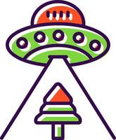 ufo gevulde ontwerp icoon vector