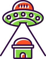 ufo gevulde ontwerp icoon vector