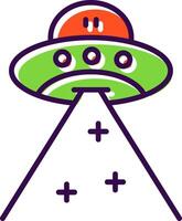 ufo gevulde ontwerp icoon vector