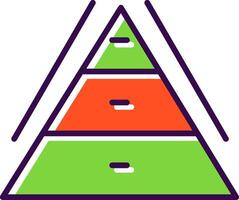 piramide tabel gevulde ontwerp icoon vector