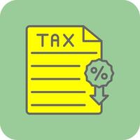 belasting gevulde geel icoon vector