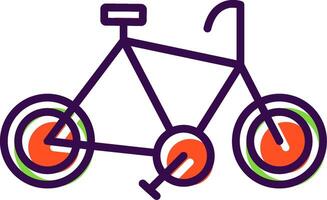 fiets gevulde ontwerp icoon vector