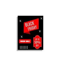 black friday flyer met creatieve en coole stijl voor grote korting op feestdagen vector