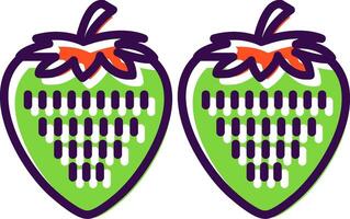 straberry gevulde ontwerp icoon vector