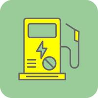 brandstof station gevulde geel icoon vector