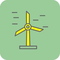 wind energie gevulde geel icoon vector