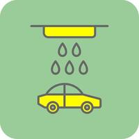 auto wassen gevulde geel icoon vector